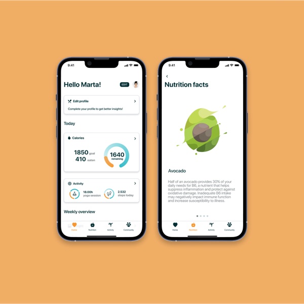 EatsyPeasy app mockup