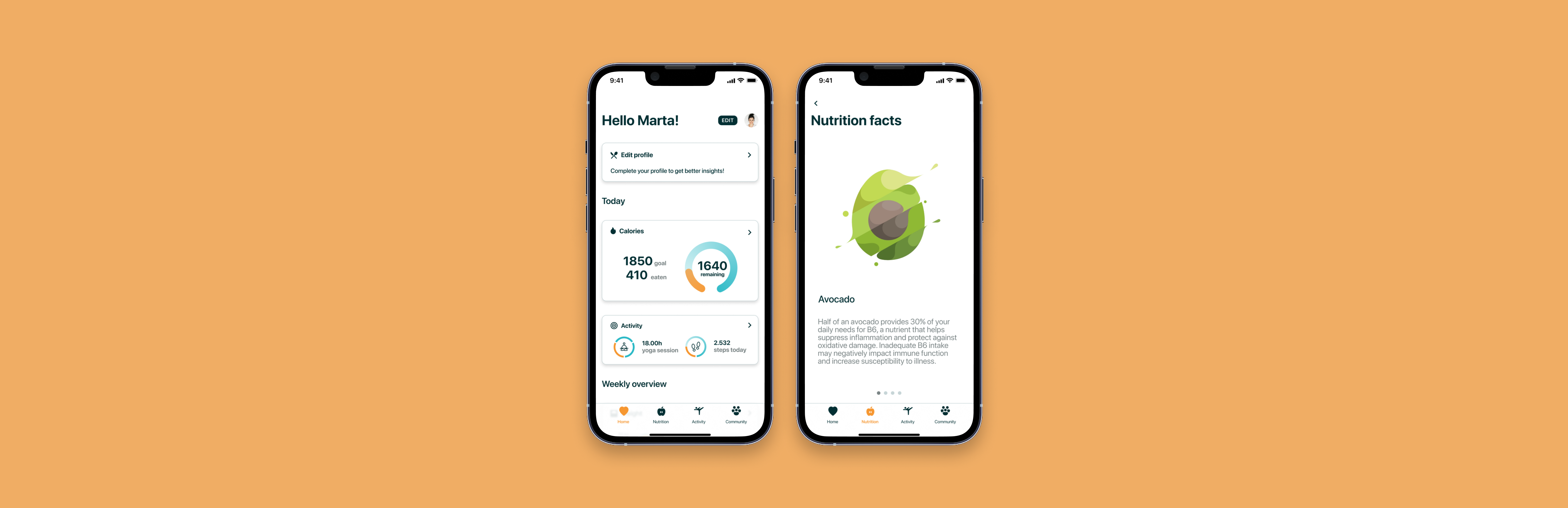 EatsyPeasy app mockup